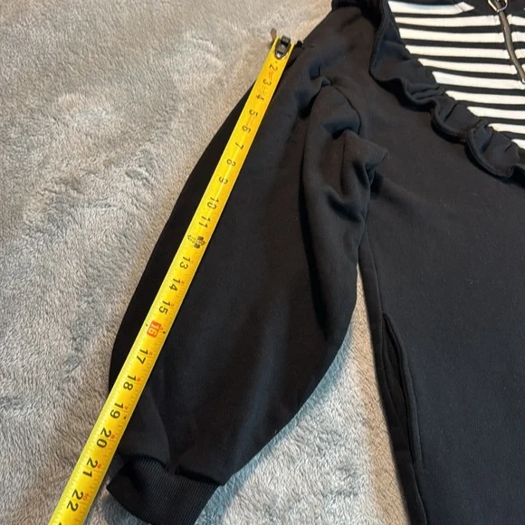 NWT Lazy Oaf Ruffle Sweater Dress Black Size Small - Picture 15 of 15